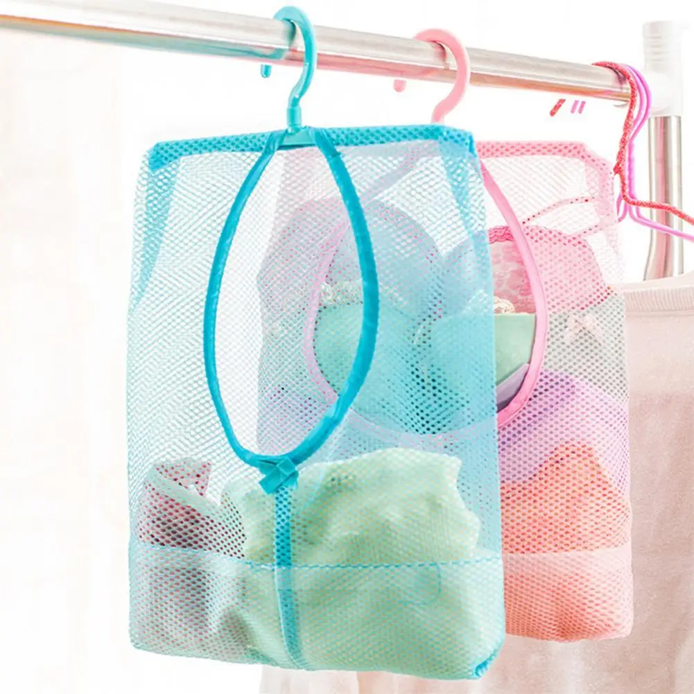 

Hanging Storage Bag Quick Drying Bag With Hook Laundry Bag Underwear Clothes Basket Bathroom Towel Sundries Drainage Net Bag