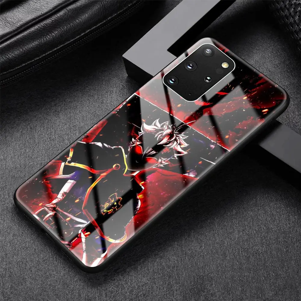 

Case For Samsung Galaxy S10 Lite S20 Ultra FE S9 S8 Plus S10e A71 A51 A50 Tempered Glass Phone Cover Black Clover Asta Hard