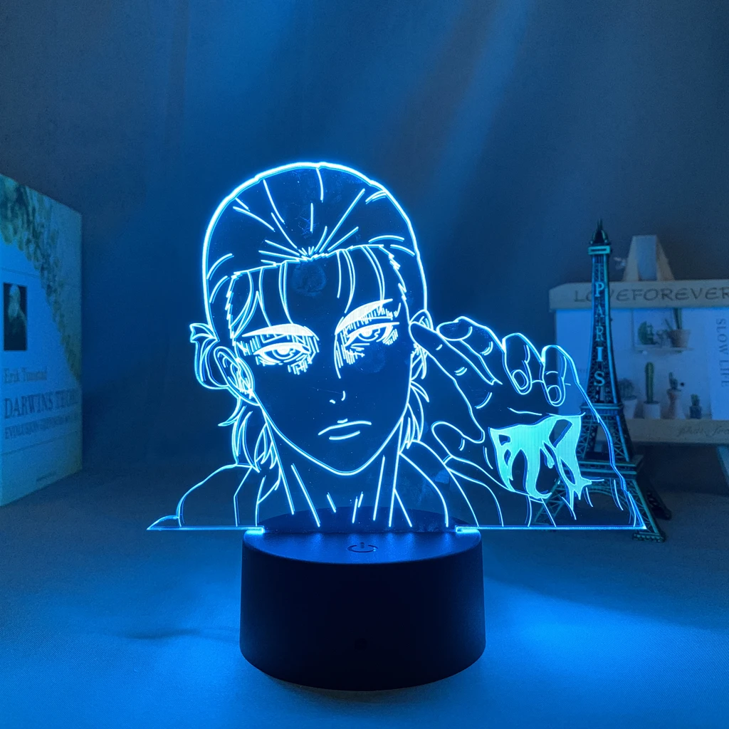 Anime Led Lamp Attack on Titan Eren X Jujutsu Kaisen for Kid Bedroom Decor Birthday Gift Manga AOT 3d Light | Лампы и освещение