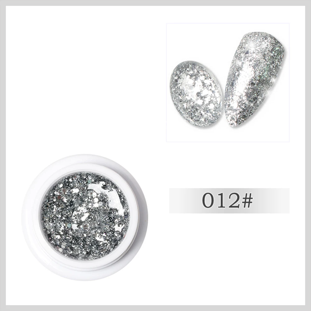 Color 12 PinPai 8g блестящие Платиновые блестки гель для ногтей Светодиодная смывка для лака Блестящий декор с блестками УФ гель лак живопись УФ-полировка - Цвет: Color 12