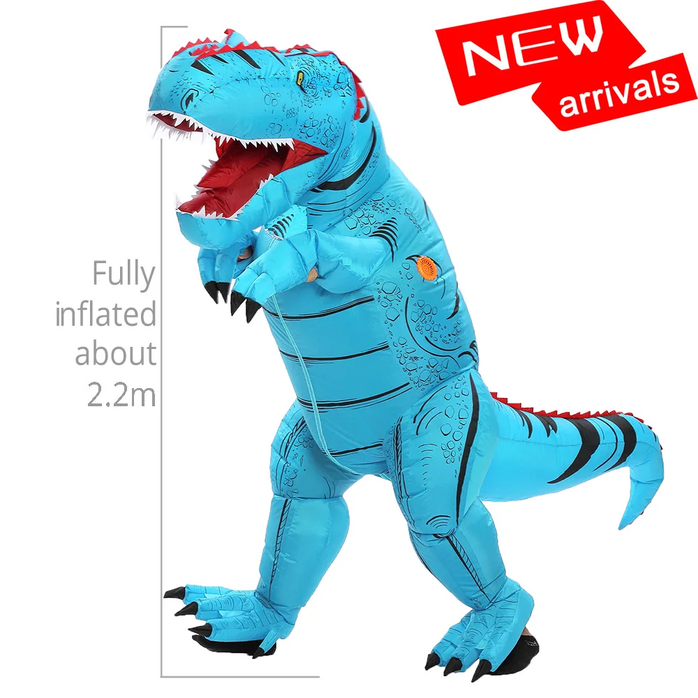 JYZCOS взрослый T REX надувной костюм динозавра Хэллоуин партии Косплей Костюм для женщин мужчин детей Карнавальный костюм