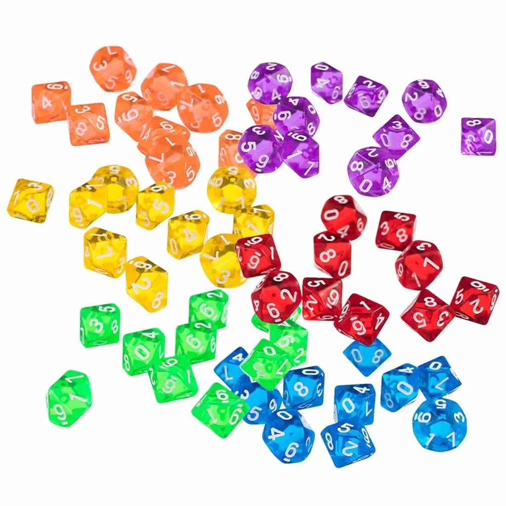10pcs 10 Sided D10 Dices Role Playing Games Party Favor Board Game Lovers Dice Toy Gift | Спорт и развлечения