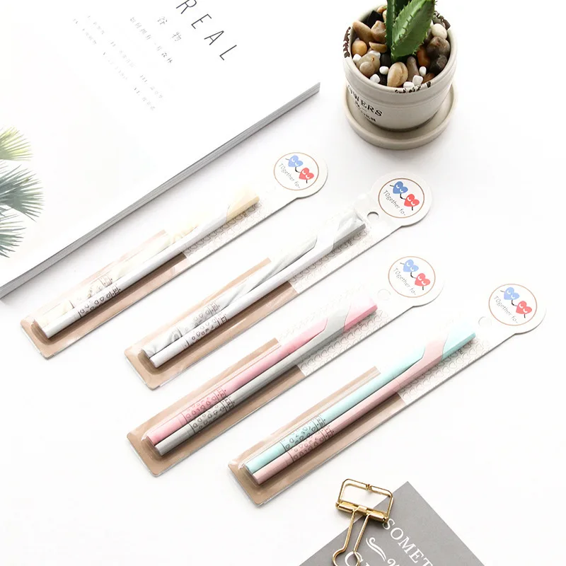 2 шт. новая симпатичная простая гелевая ручка для влюбленных письменные