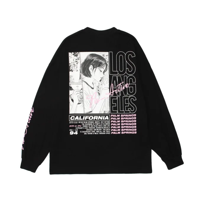 

Футболка Y2k для девочек в японском стиле, женский топ в стиле Харадзюку С анимационным рисунком, свободная Мужская футболка с длинным рукаво...