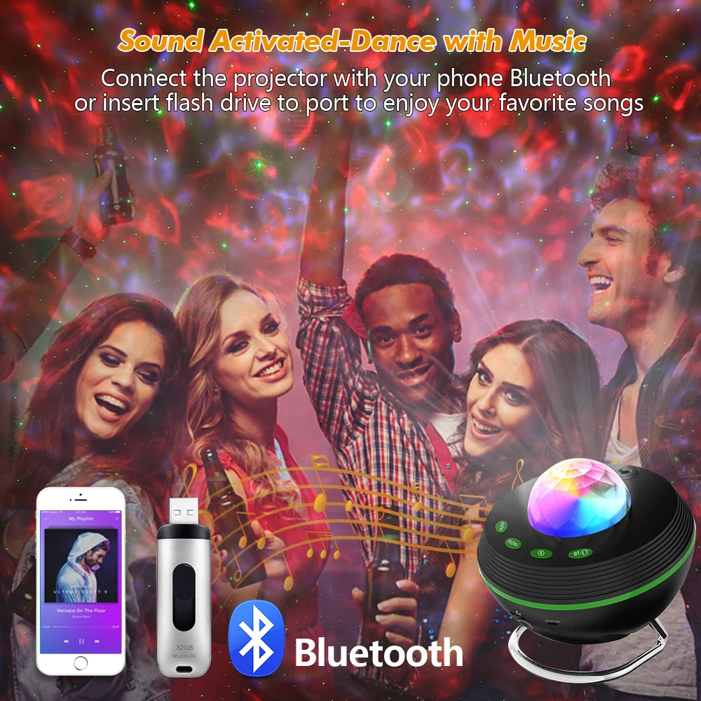 Умный светодиодный Галактический проектор с Wi-Fi и Bluetooth | Лампы освещение