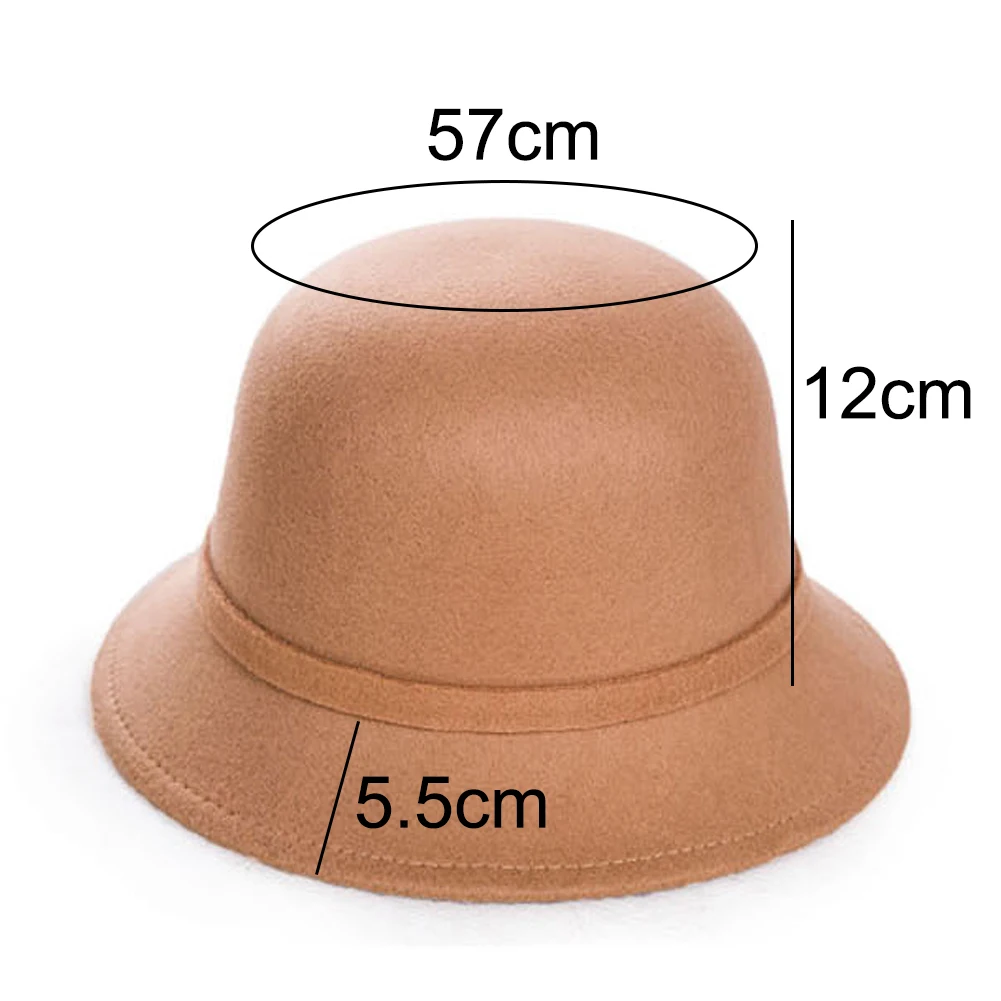 Модная женская однотонная теплая шерстяная шапка Колокол с бантом осенне зимняя