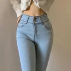 Джинсы LIBERJOG женские стрейчевые, облегающие эластичные хлопковые брюки с эффектом пуш-ап и бедрами, повседневные Стрейчевые штаны разных размеров