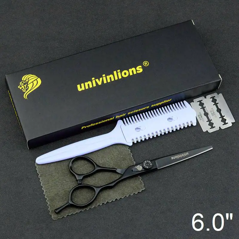 6025D60-Cutting 5,5/6,0 Профессиональные Японские Стальные Парикмахерские ножницы парикмахерские ножницы набор парикмахерских бритв Горячая Парикмахерская стилист набор ножниц - Цвет: 6025D60-Cutting