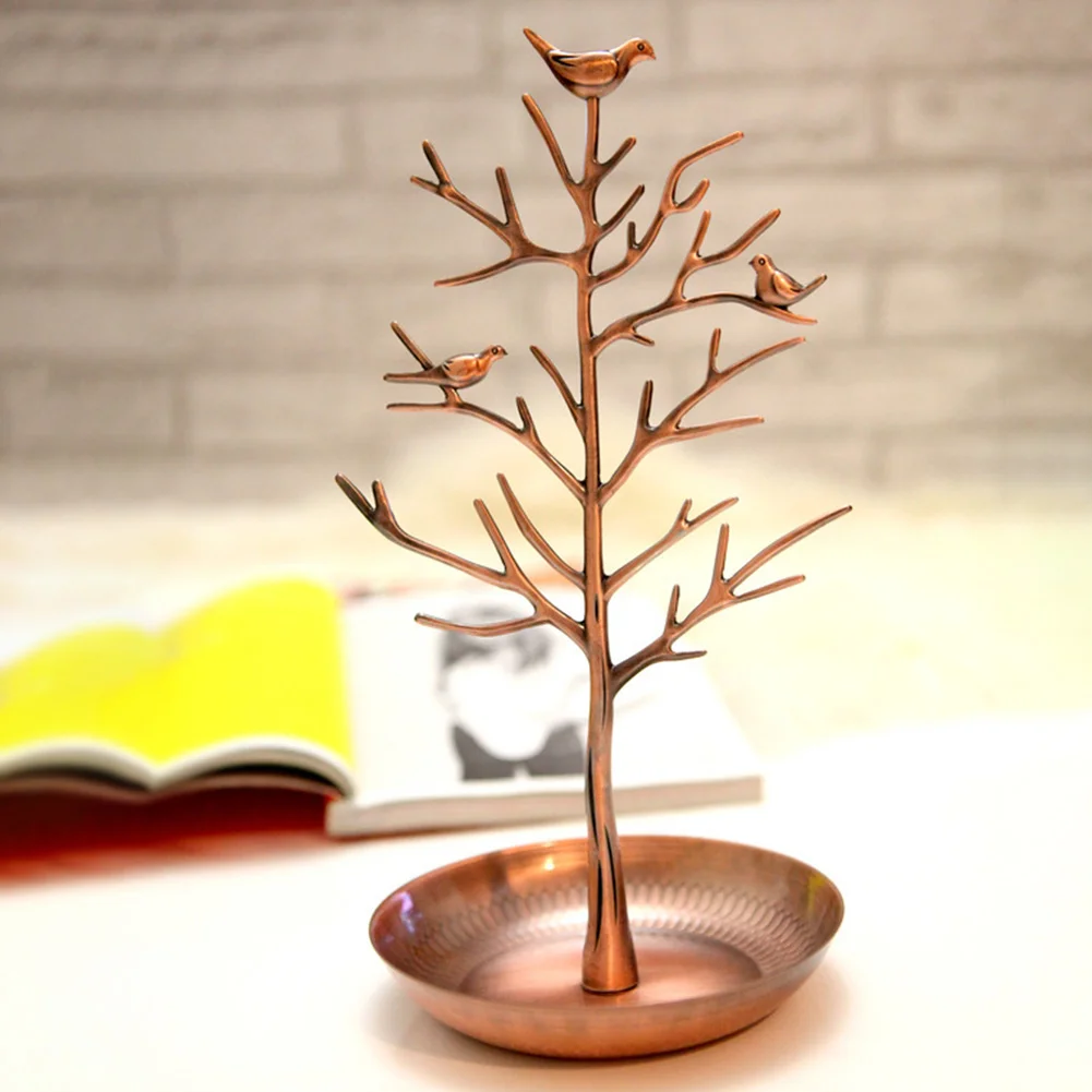 

Birds Tree Organizer Antique Earring Hanging Holder Bracelets Rack Necklace Stand Jewellery Display Shop Counter