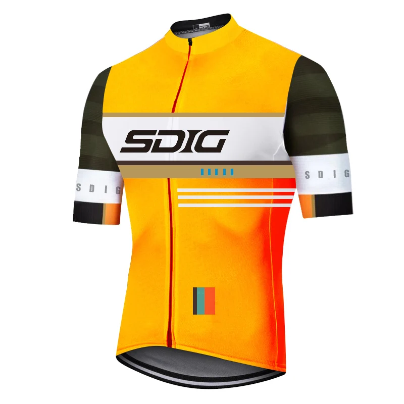 Мужская дышащая футболка с коротким рукавом SDIG велосипедная одежда для