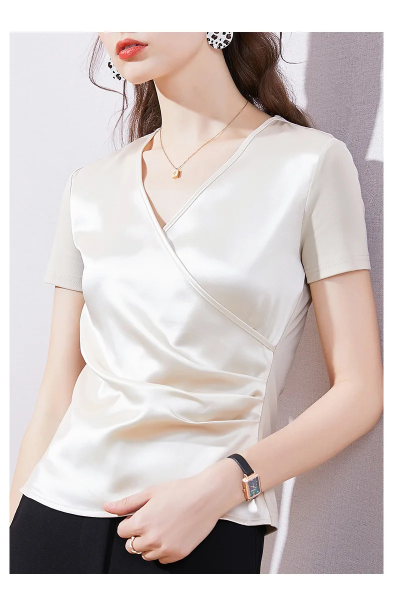 

Fashion Women Tops gold T-shirts Female 2019 Summer