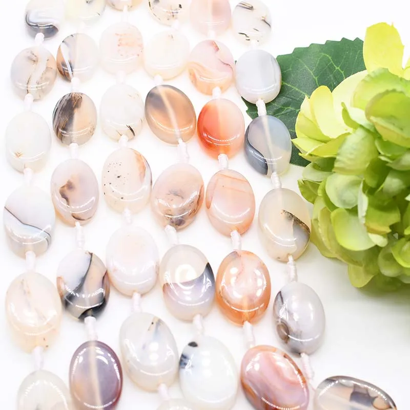 

2strands/lot oval Ivory agate natural stone beads For DIY Necklace bracelet Jewelry Making 15" Free Shipping
