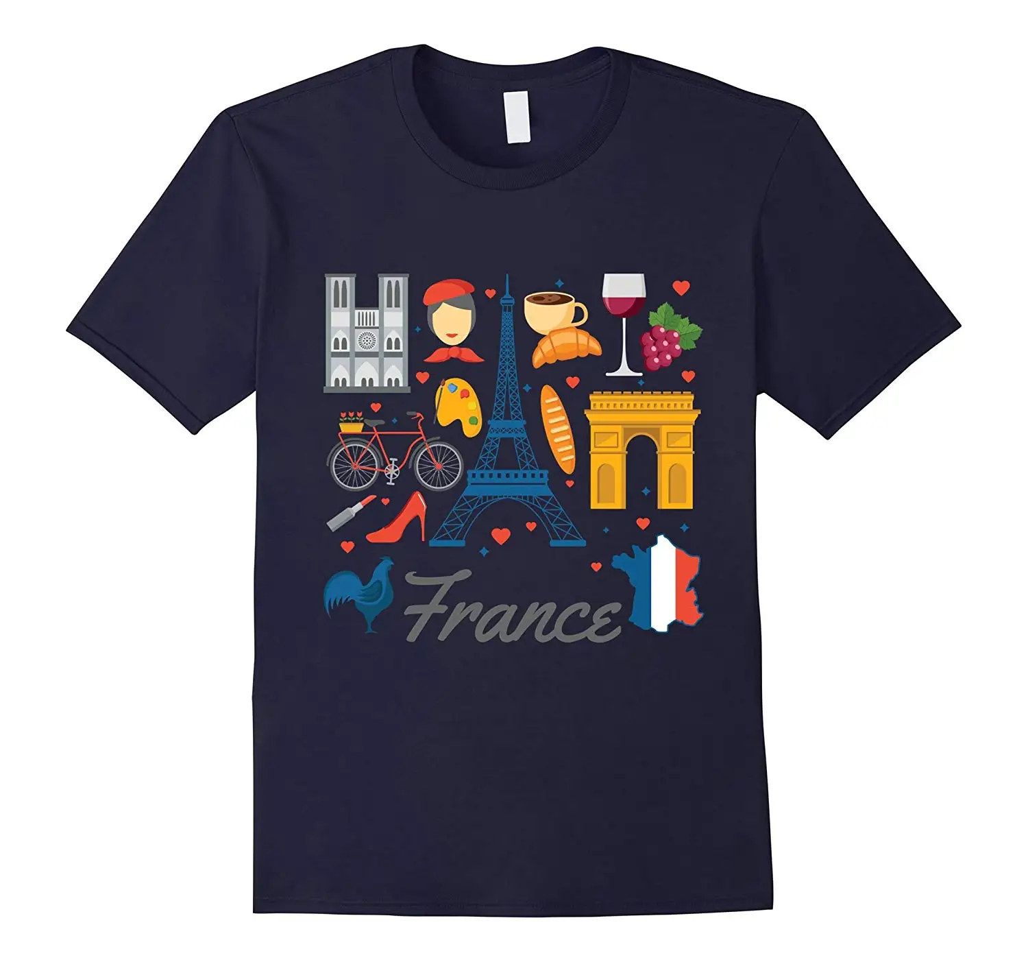 

Cool Fashion Design France French Elements T-Shirt. Summer Cotton O-Neck Short Sleeve Mens T Shirt New S-3XL