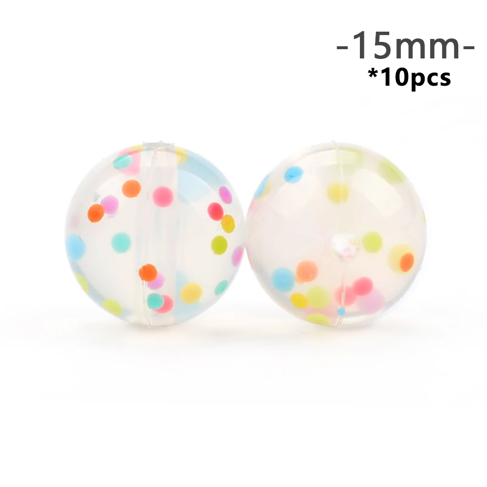 colorful gritty LOFCA 10 шт., силиконовые бусины для прорезывания зубов, 15 мм, Прорезыватель для зубов, ожерелье для кормления ребенка, соска, клипса для ухода за полостью рта, не содержит бисфенола, пищевой, цветной - Цвет: colorful gritty