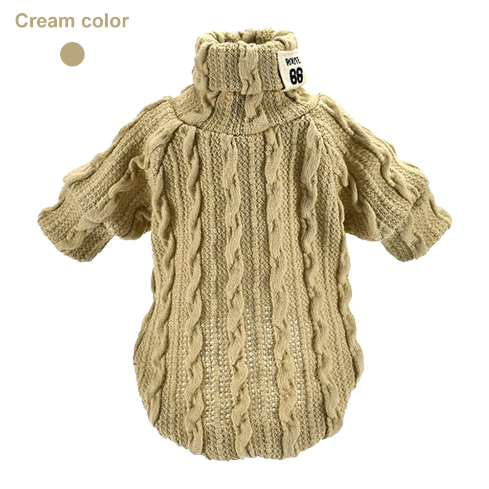 Pet Dog Sweater Cat Turtleneck Sweater Winter Warm Knitted Dog Clothes Small Dogs Clothing Puppy Coat Pet Wearing Products