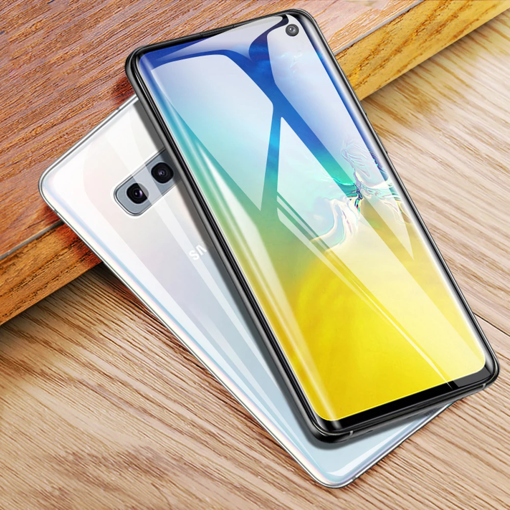 Полное покрытие закаленное стекло для samsung Galaxy S10 plus S10e Защитная пленка экрана