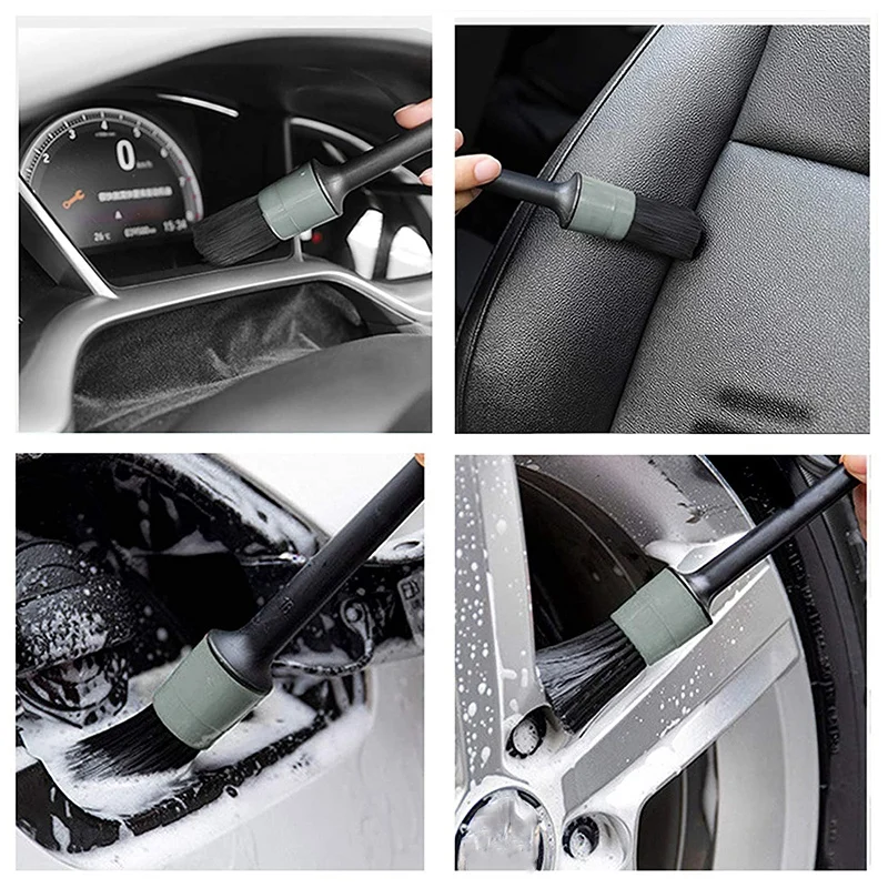 

9Pcs Auto Car Detailing Brush Set Car Interior Cleaning Kit Includes 5 Detail Brushes,3 Wire Brush, 1 Car Duster Brush