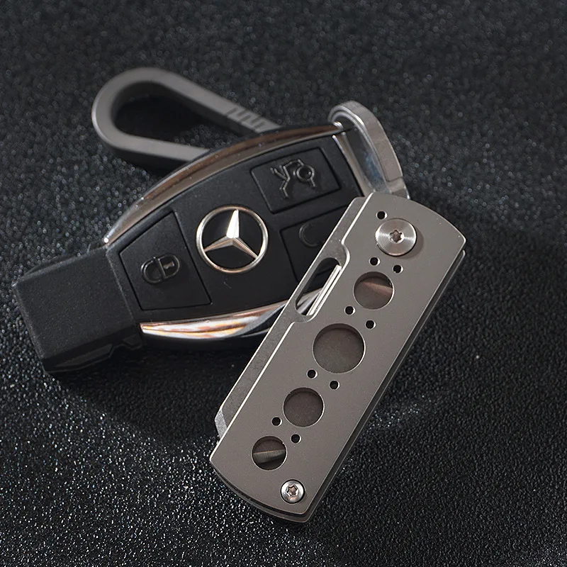 

Dropship S35VN Powder Steel Folding Knife Titanium Alloy Handle Pocket Knife Ball Bearing Outdoor Mini Survival Knife Key chain