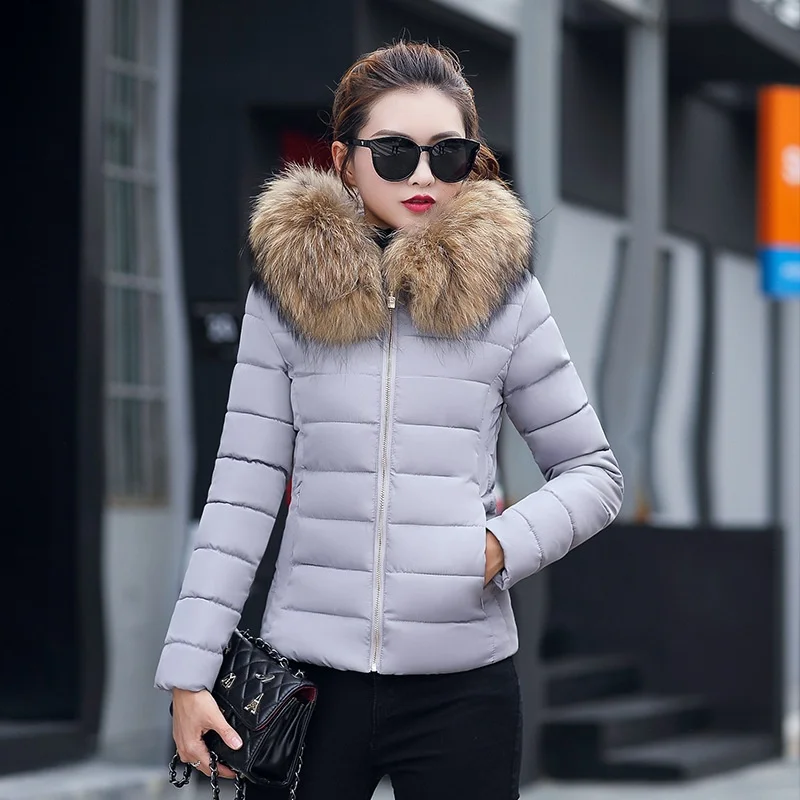 

ZOGAA 2019 New Fashion Winter jacket Women Winter Coat Big Fur Collar Warm short Outerwear Thicken Parkas Female Down Jacket