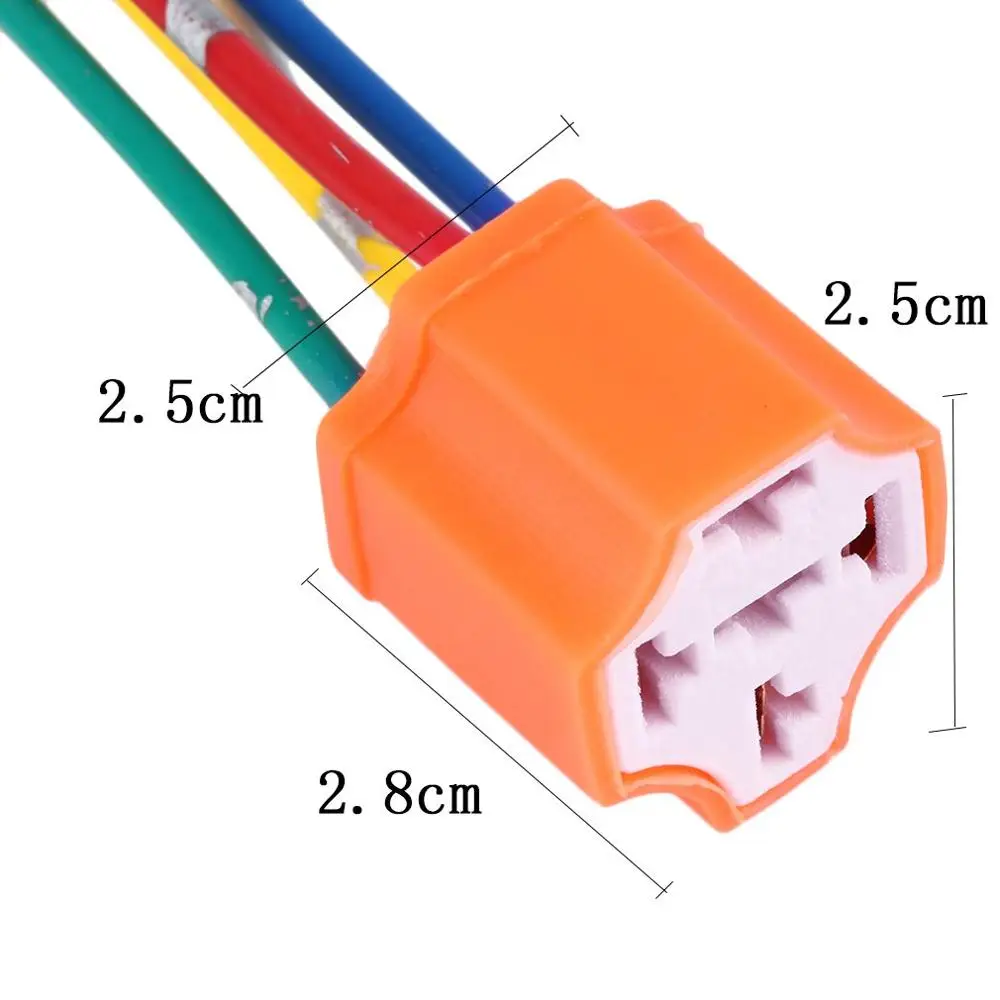 Релейная розетка автомобильное реле оранжевая пластиковая сменная проводка для