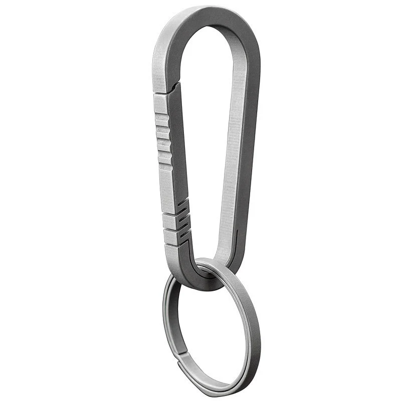 

Portable Titanium Alloy Keychain Ring Backpack Hang Buckle Outdoor Carabiner