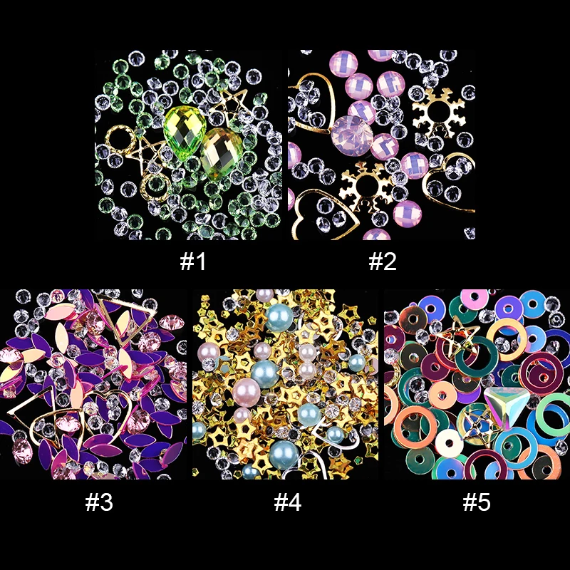 12 сетки/коробка красочные с плоским основанием для ногтей искусство стразы