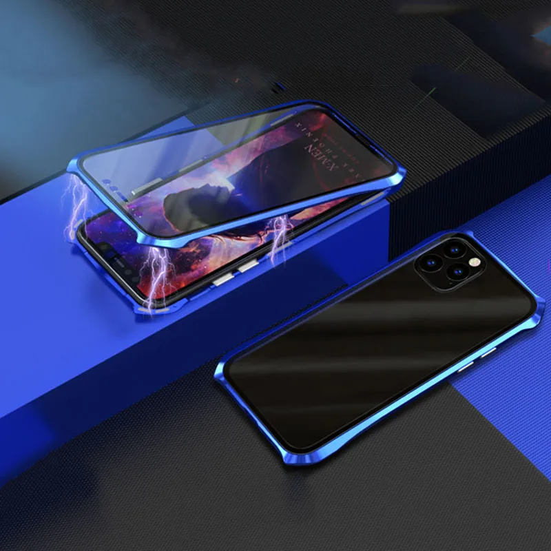 Двухсторонняя для стекла чехол на магните iphone 11 Pro MAX 2019 корпус металлический