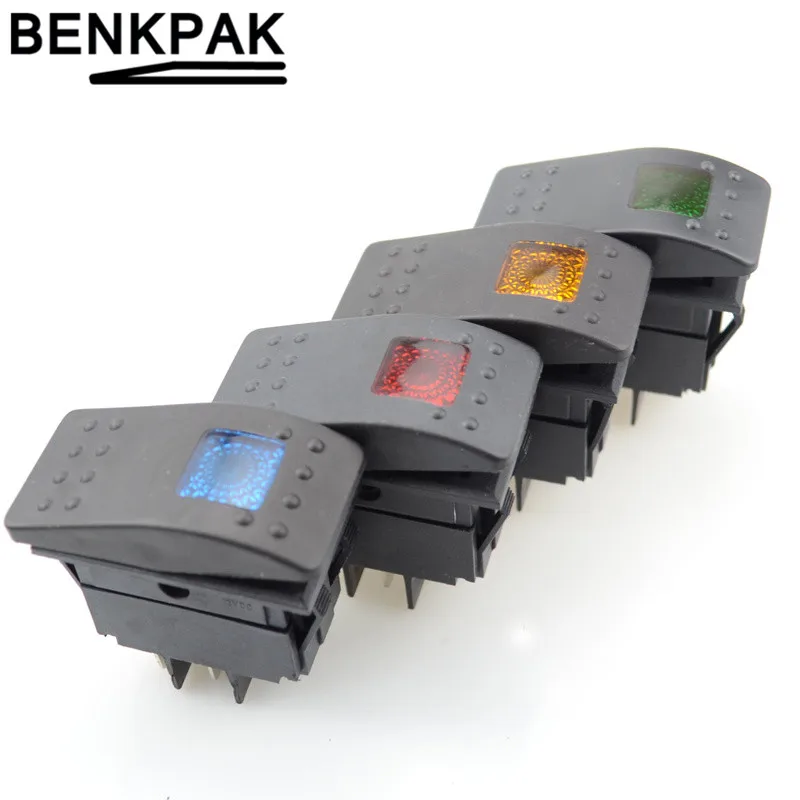 Водонепроницаемый 12V 220V 20A кнопочный переключатель ВКЛ/ВЫКЛ 4 Pin