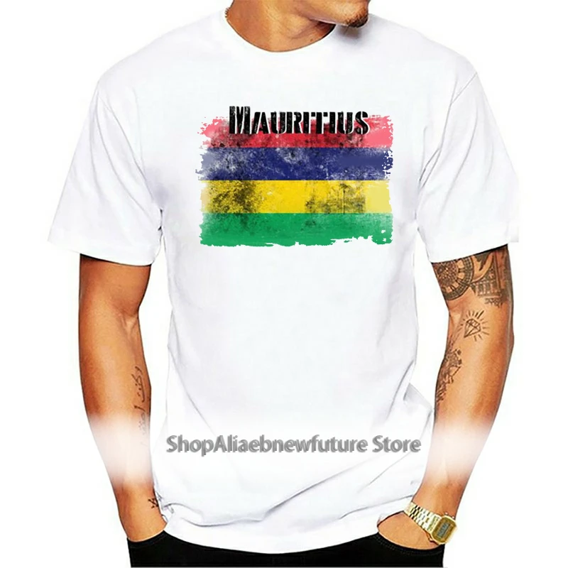 

Mauritius Flag Tshirt T-shirt Tee Top City Map Four Bands Freedom Independence