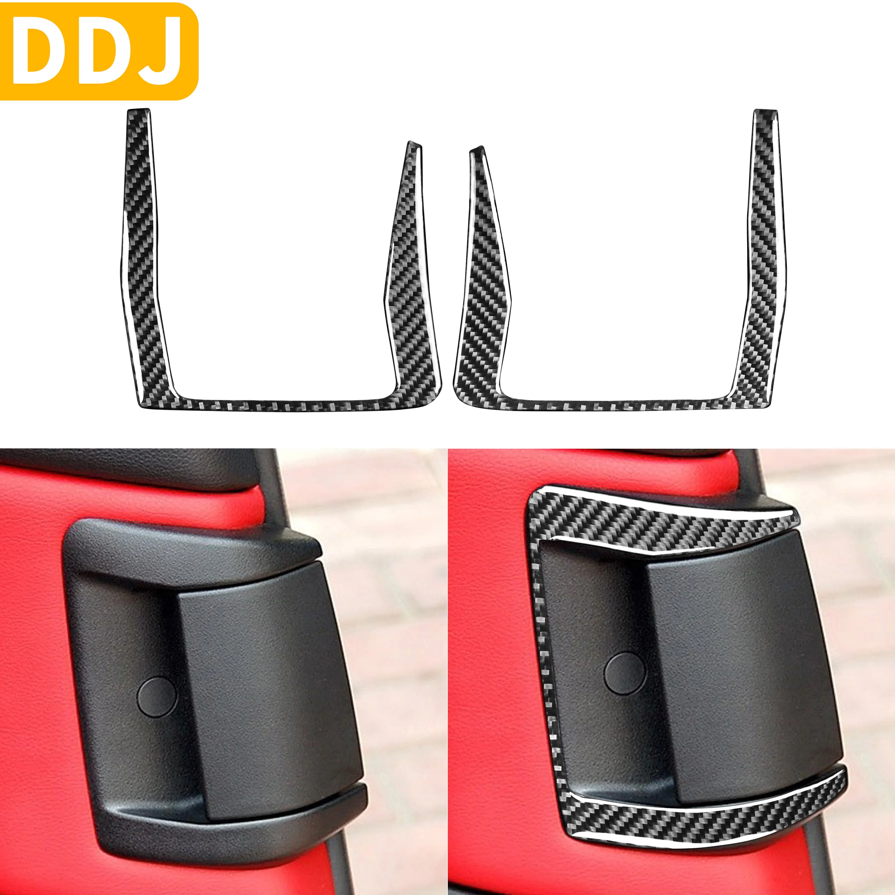 

Аксессуары для Mazda RX8 SE3P JM1FE 2004-2008, двухсторонняя ручка для задней двери, модифицированное углеродное волокно, наклейка для интерьера