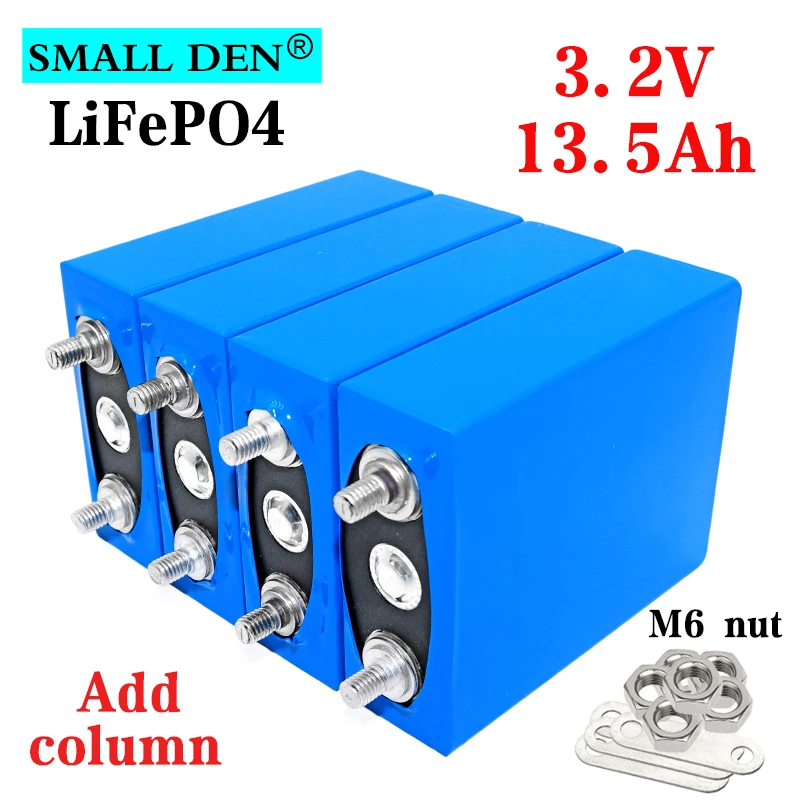 

NEW 3.2V 13.5Ah lifepo4 battery DIY 12V 4S 24V cells for Motorcycle energy storage motor inverter batteries Add strut connection