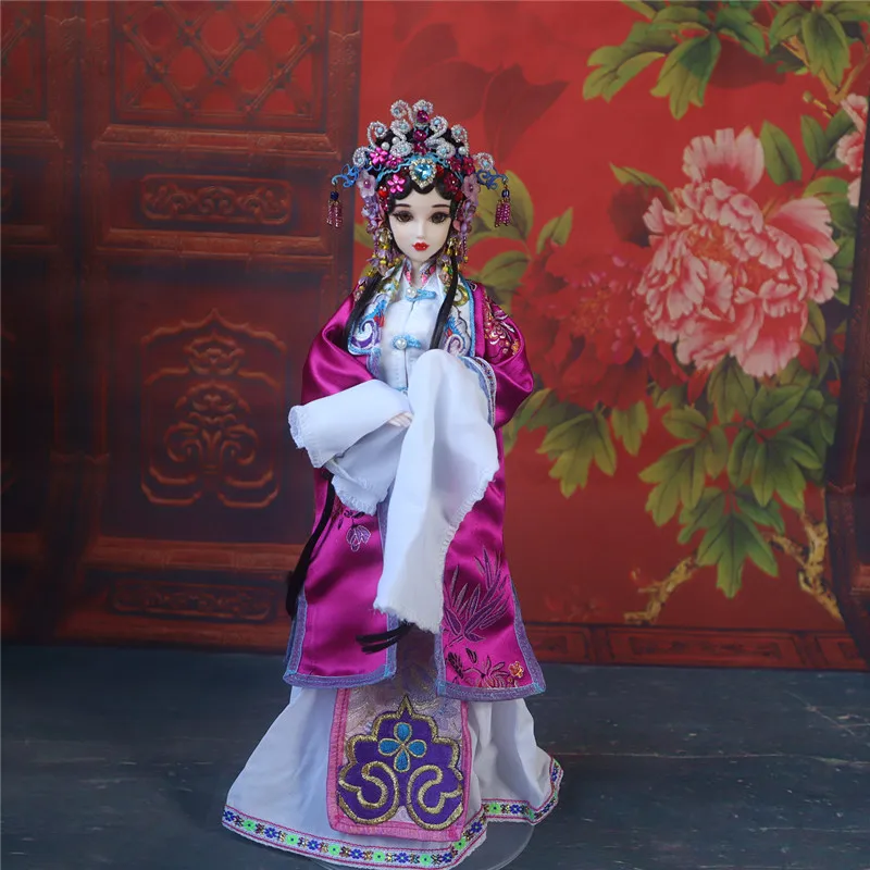 12&quot Vintage Chinese Dolls With Joints Movable Collectible Beijing Opera Yuji Doll Girl Toys Original Design | Игрушки и хобби