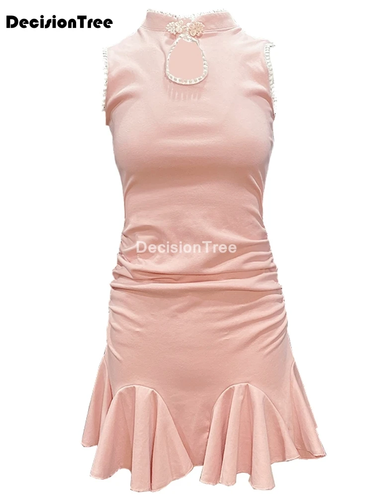 

2021 chinese dress sexy qipao halter hollow out party satin dress vestido floral print mandarin collar qipao cheongsam dress