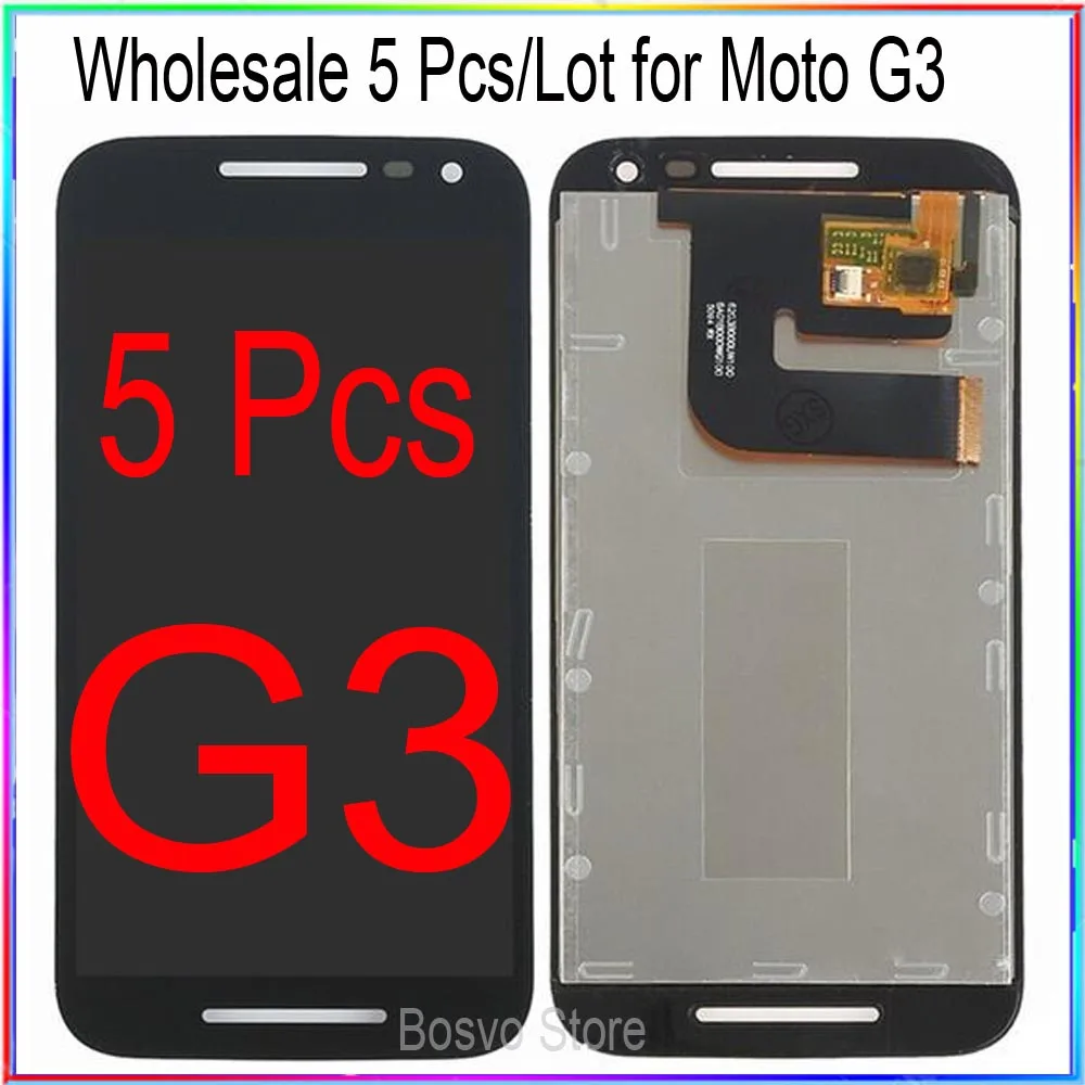 Оптовая продажа 5 шт./лот для Moto G3 ЖК экран дисплей с сенсорным дигитайзером в