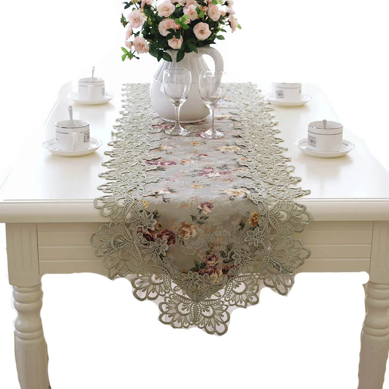 

European-style tablecloth lace fabric TV cabinet long tablecloth garden coffee table tablecloth shoe cabinet cover cloth