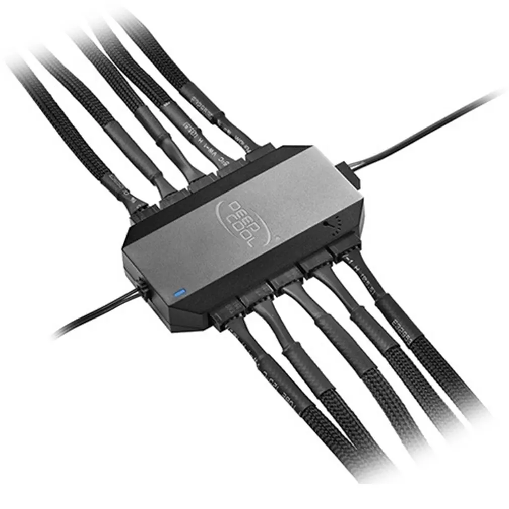 10-портовый PWM-разветвитель для вентиляторов с 4 и 3-контактными разъемами