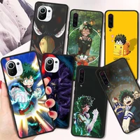 anime my hero academia fundas shockproof case for xiaomi poco x3 nfc m3 pro soft cover for redmi 9t 11 note 10 10t lite 5g shell