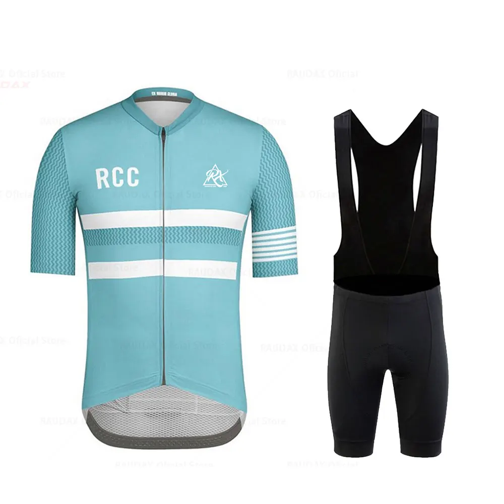 

2020 RCC Summer Man's Cycling Clothing Triathlon Racing Bicycle Clothes Bib Suit Mountain Bike Cycling Jersey Set Ropa Ciclismo