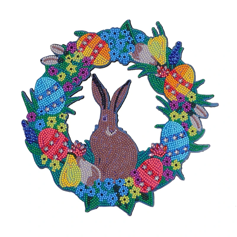 

Wreath Diamond Painting Digital Kit Bunny Wreath Full Drill Diamond Painting Kit