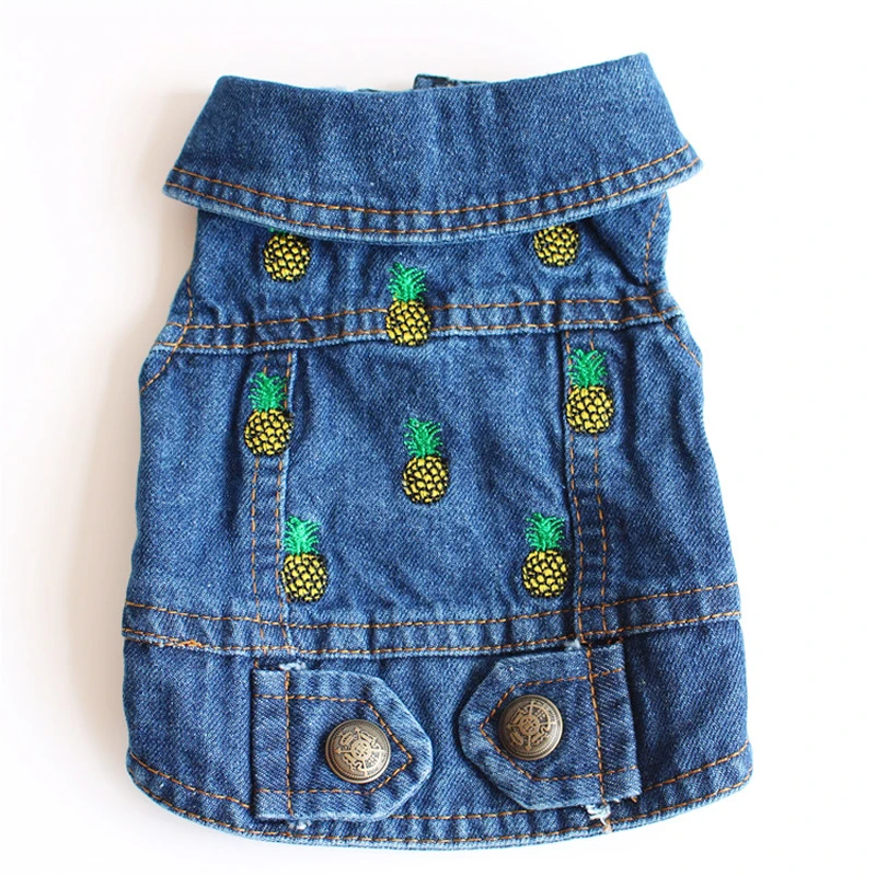 Джинсовый жилет для собак зимняя одежда щенков и кошек повседневная ковбойская