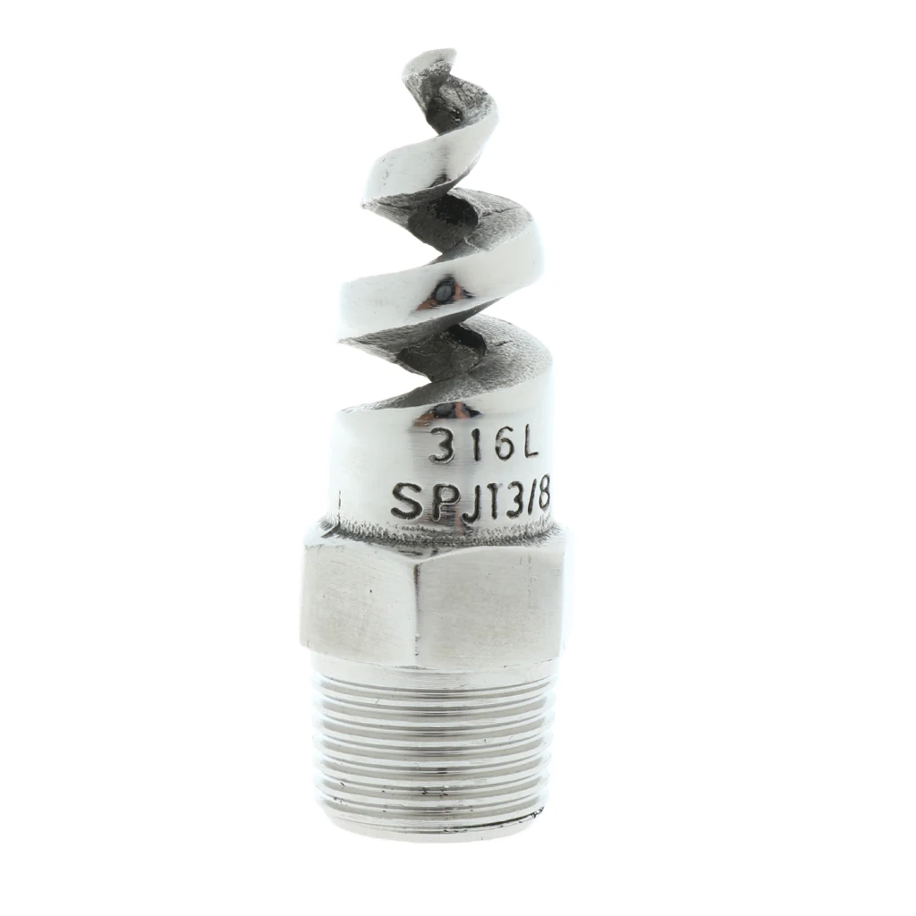 

3/8 inch Spiral Jet Spray Nozzle 316L Stainless Steel 120 Degree Male Thread