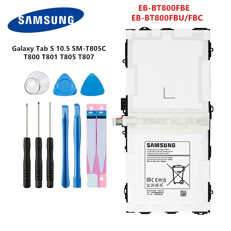 Оригинальный планшетный компьютер SAMSUNG аккумулятор для Samsung Galaxy Tab S 10 5 телефон T800