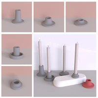 concrete candlestick silicone mold diy cement candle holder mold candlestick combination creative design ornaments molds