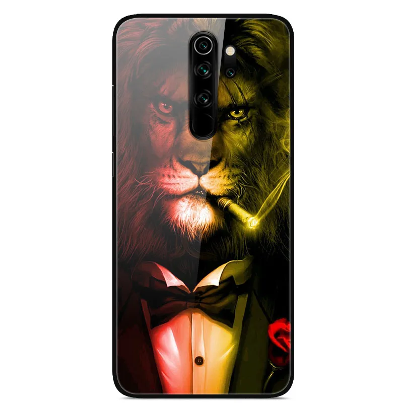 Redmi Note 8 Pro Чехол 6,53 ''стекло твердая задняя крышка для Xiaomi Redmi Note 8 Pro чехлы для телефонов силикон бампер Fundas Redmi Note8 8T