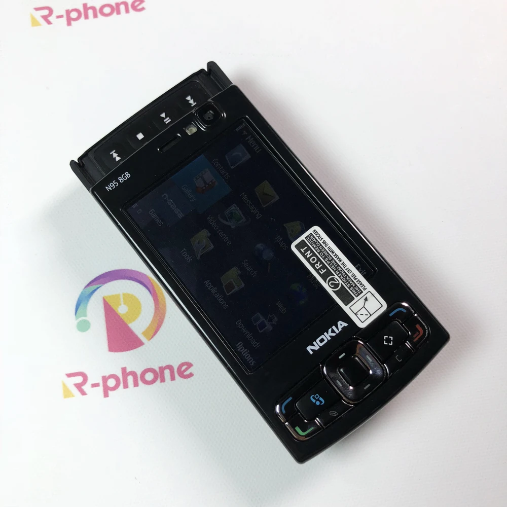 NOKIA N95 Восстановленный мобильный телефон 3G 5MP Wifi GPS 2 8 'экран Гб GSM русская