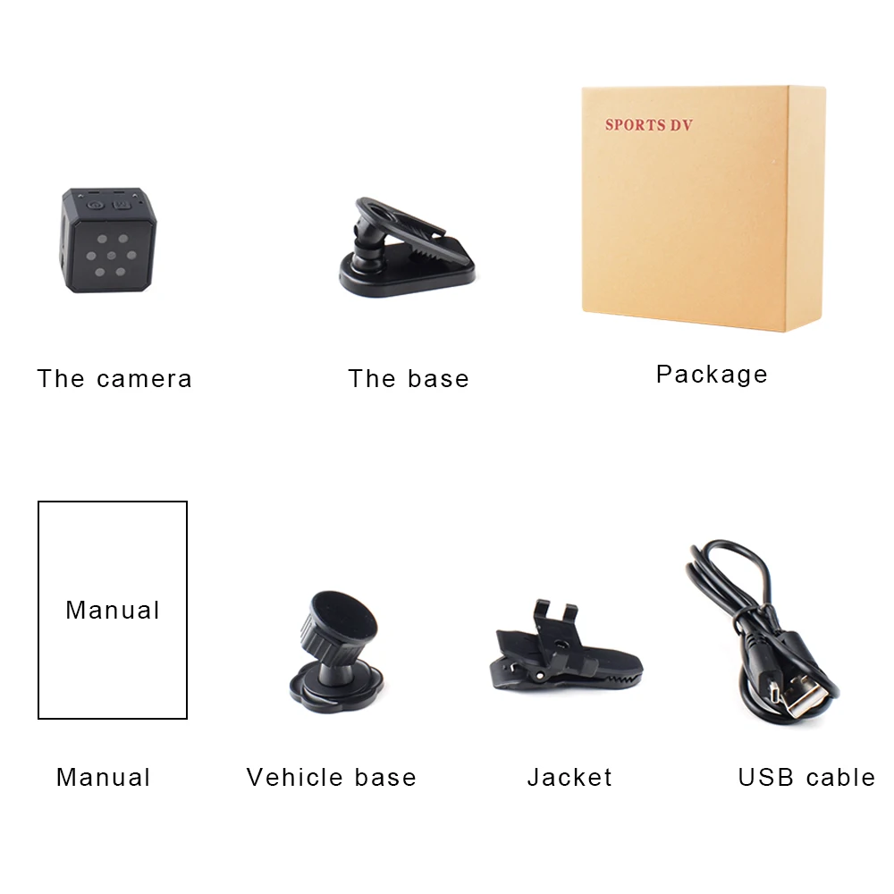 Мини камера безопасности мини 1080P портативная ночного видения Обнаружение