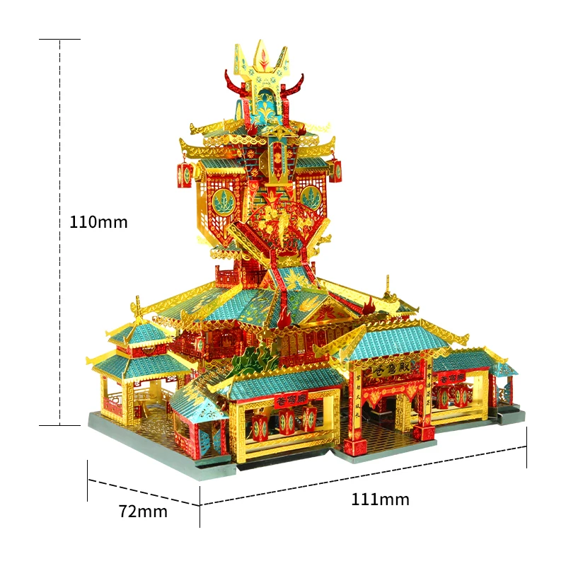 

STEEL GOLEM 3D Metal Puzzle Palace of Sky Jigsaw Toy Desktop decoration DIY 3D Laser Cut Model Puzzle Toys for Adult Gift