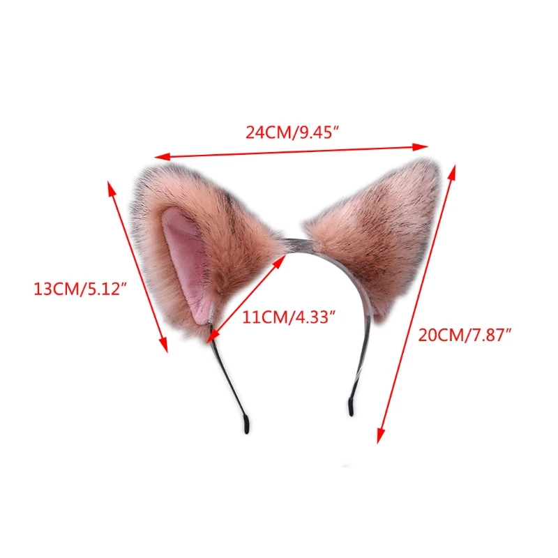 

Women Anime Furry Animal Kitty Ears Headband Kawaii Lolita Cosplay Hair Hoop
