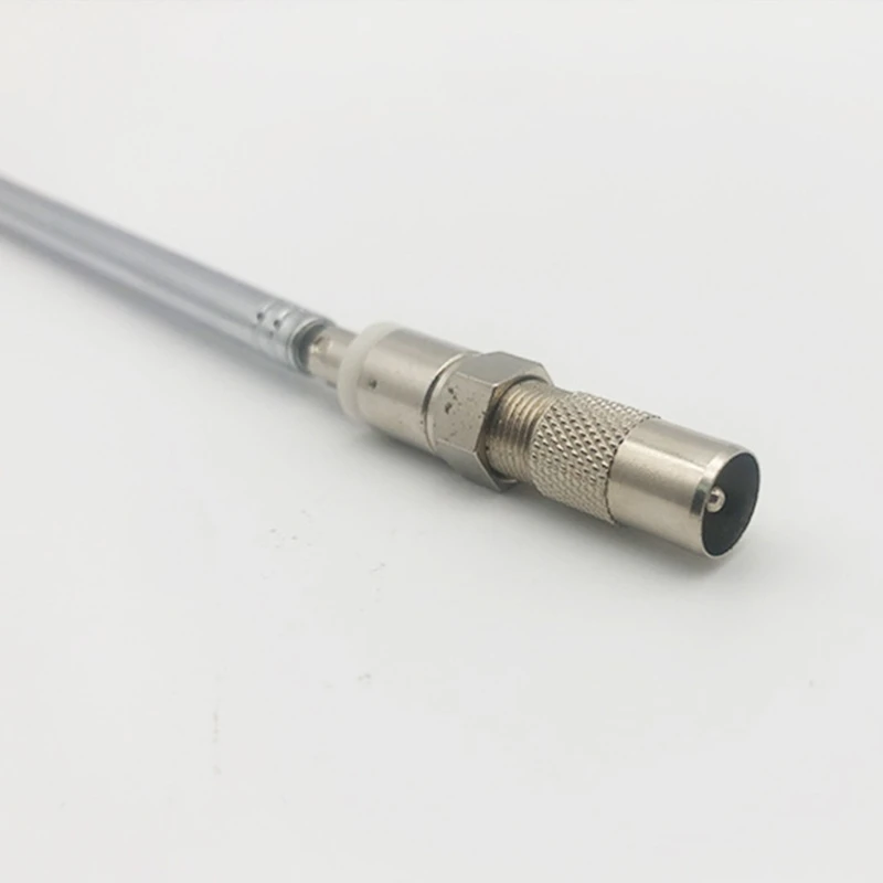 Telescopic Antenna Stretch Length 29.53'' F Plug F Type Female Plug Connector with Adapter for TV Table Top Radio