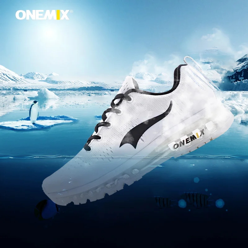 Мужские кроссовки для бега ONEMIX дышащие с воздушной подушкой и сеткой тренировок
